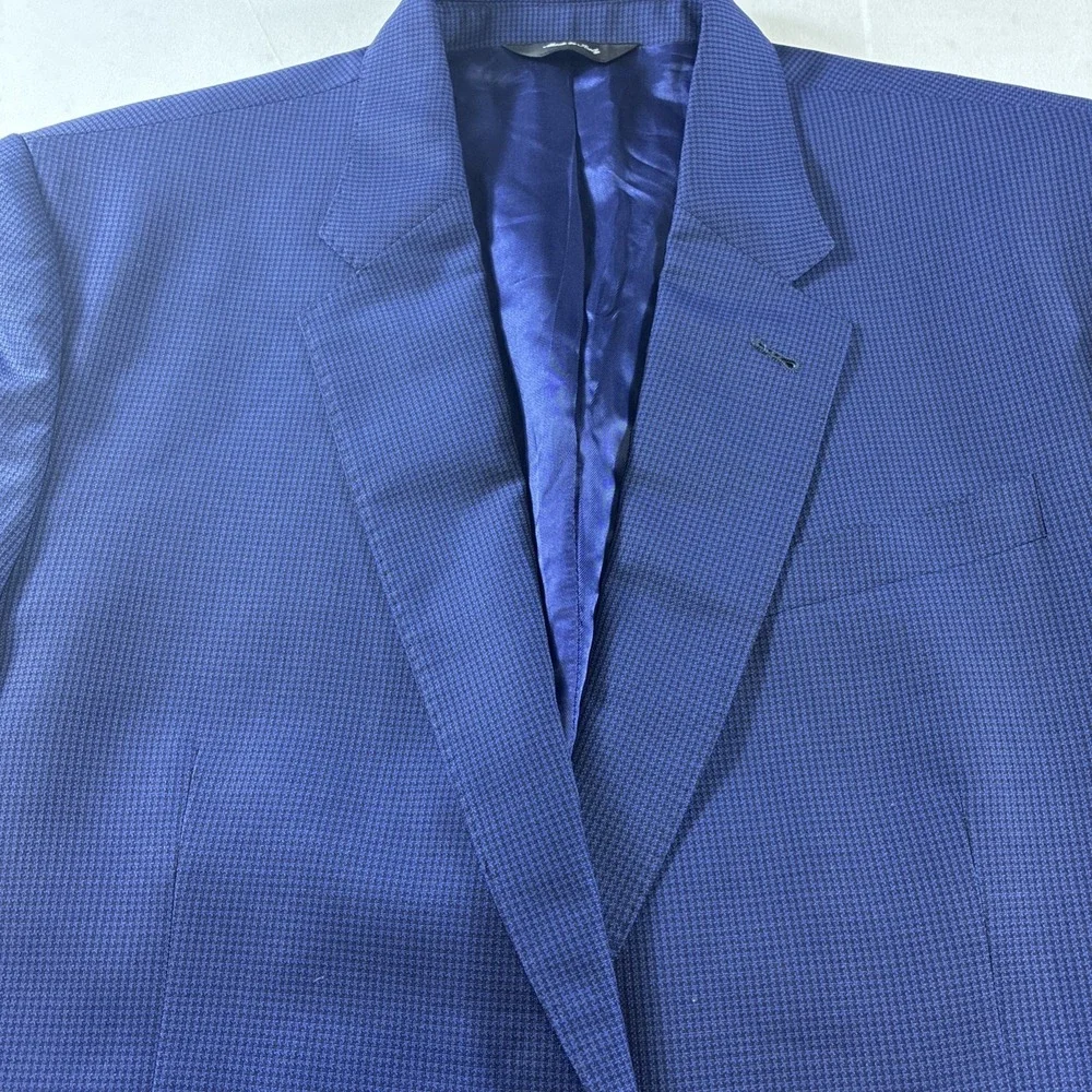 Paul Smith London The Byard Checkered Wool Blazer Men's 42R Blue Made In Italy
